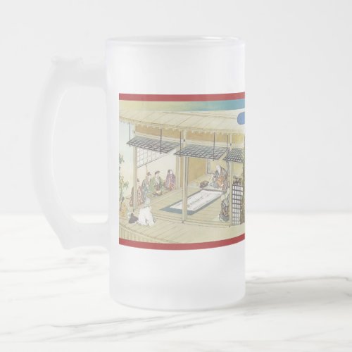 Pictorial Life of Nichiren Shonin pt21 Frosted Glass Beer Mug