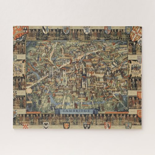 Pictorial Map of Cambridge England Jigsaw Puzzle