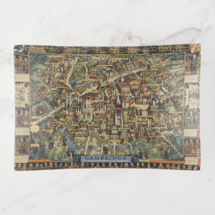 Pictorial Map of Cambridge, England Trinket Tray
