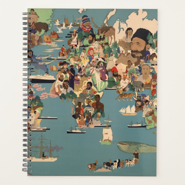 Pictorial Map of the World Planner (Front)