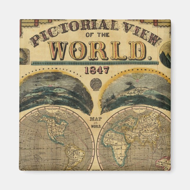 Pictorial View of the World Magnet (Front)