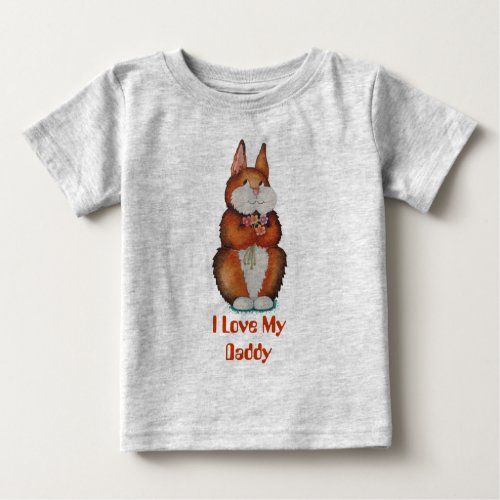 pictur of smiling cute brown bunny rabbit baby T_Shirt