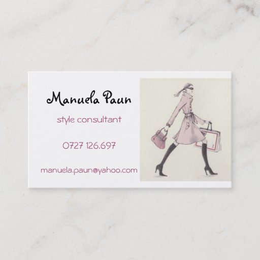 Customizable Picture 5, Manuela Paun, style consultant, 0727... Business Cards