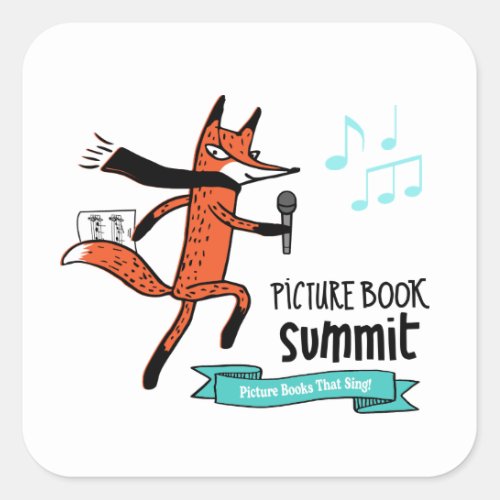 Picture Book Summit Picture Books That Sing Tee Square Sticker