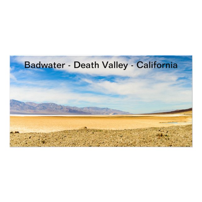 Picture Card Badwater Death Valley California 4X8" (Front)