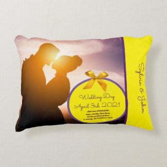 Picture Expressions Wedding Theme Accent Pillow