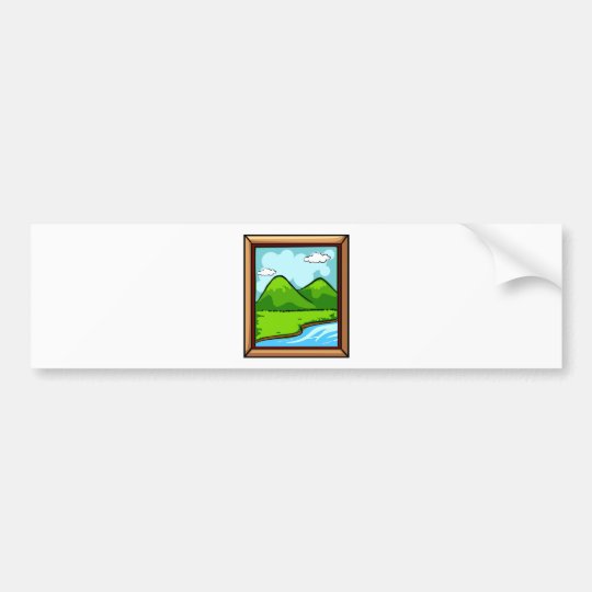 Picture frame bumper sticker