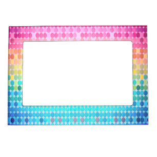 Picture Frame Geometric Pattern Rainbow Bright