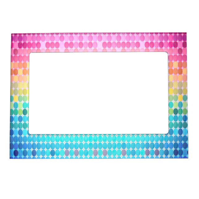 Picture Frame Geometric Pattern Rainbow Bright (Front)