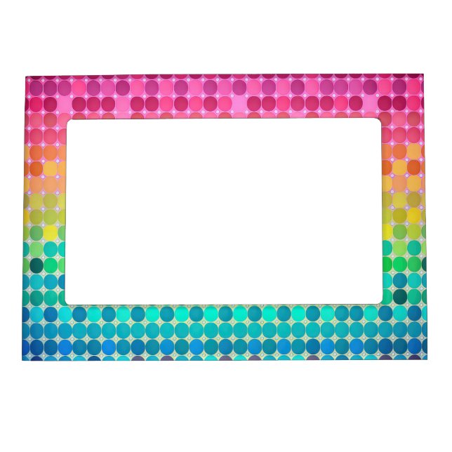 Picture Frame Geometric Pattern Rainbow Vibrant (Front)