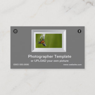 Picture Frame Monarch Butterfly Photographer Business Card