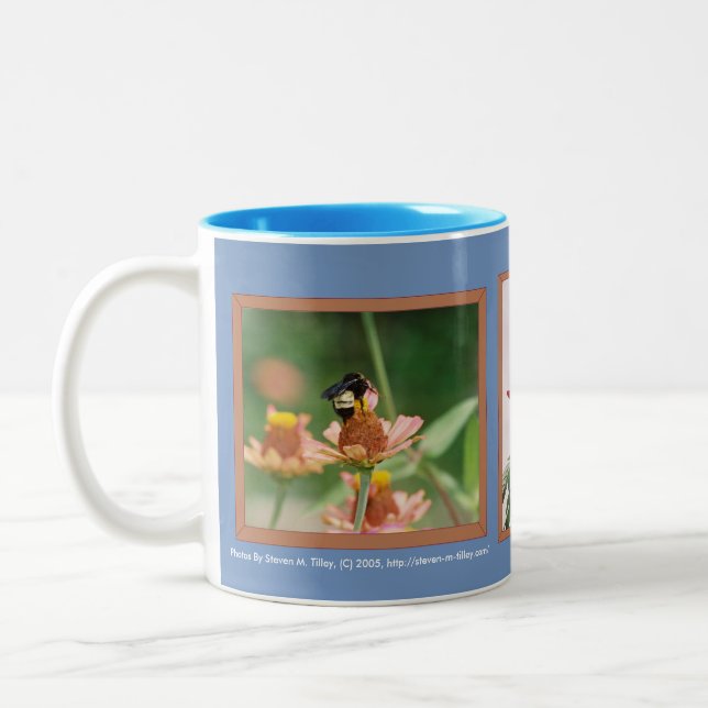Picture Frames  Photos of flowers Two-Tone Coffee Mug (Left)