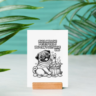 Picture holder with Pug like potato chips