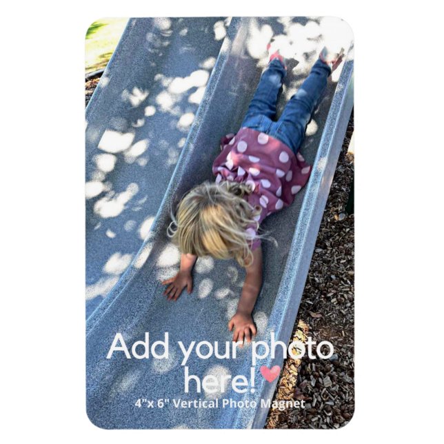 "Picture It" Personalized Photo Magnet (Vertical)