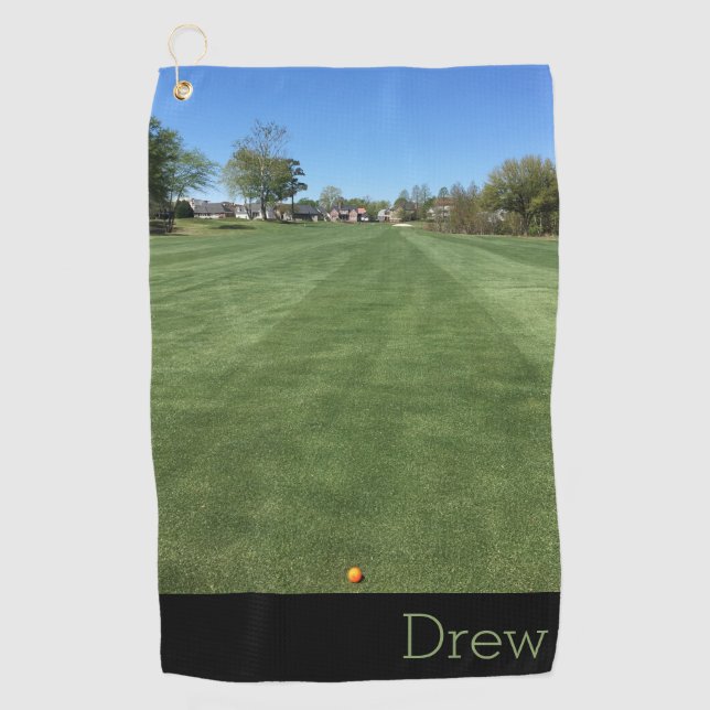 Picture Name Personalized Photo Golf Towel (Front)