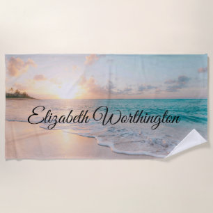 Picture of a Beach at Sunrise Towel