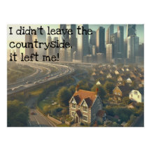 Picture of a cute cottage with a city nearby
