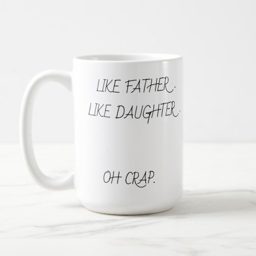 Picture of a father with his daughters in a Mug of