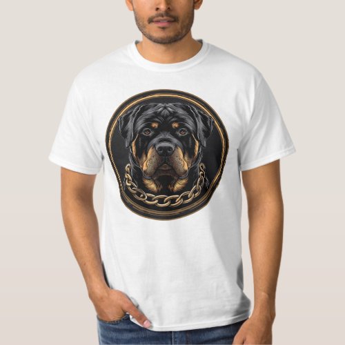  picture of a Rottweiler with a collar T_Shirt