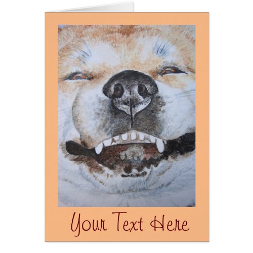 picture of akita smiling funny dog