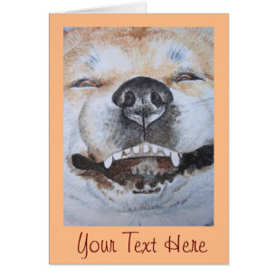 picture of akita smiling funny dog cards