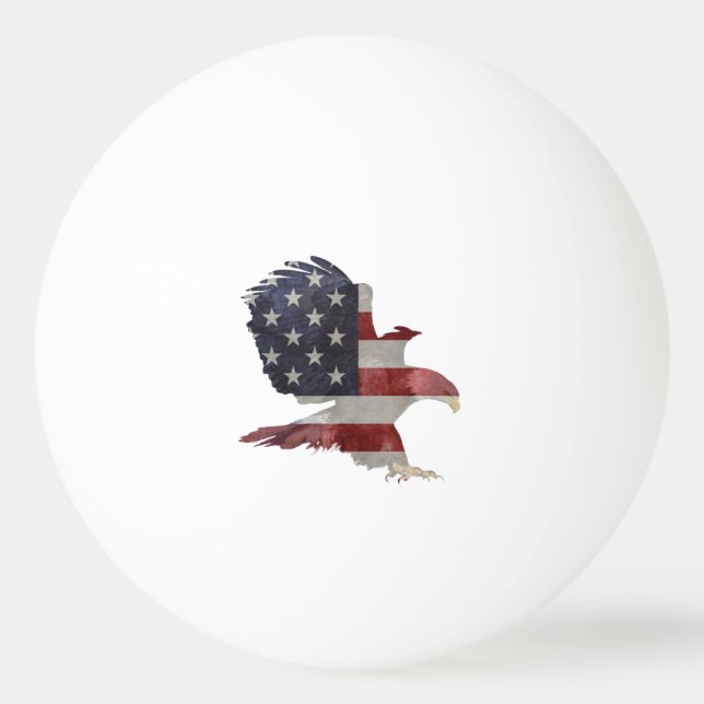 Picture of American flag with eagle  usa eagle   f Ping Pong Ball (Front)