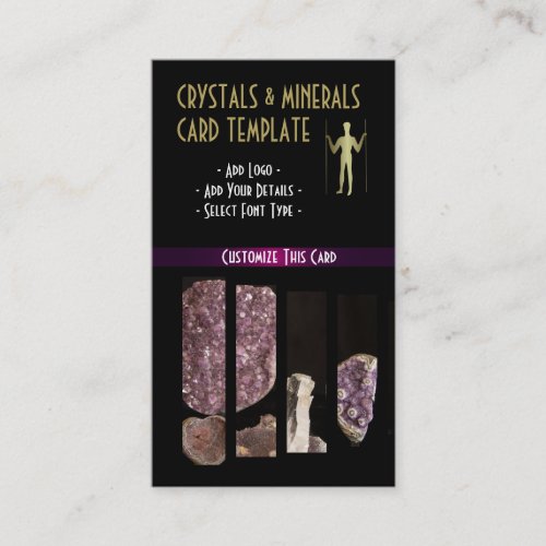 Picture of Amethyst  Gemstone Minerals Business Card