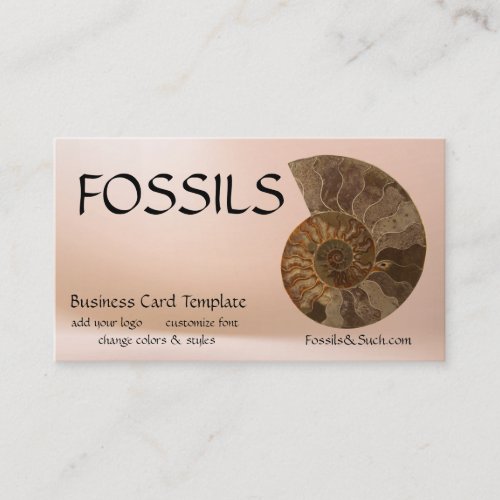 Picture of Ammonites Fossil Business Card