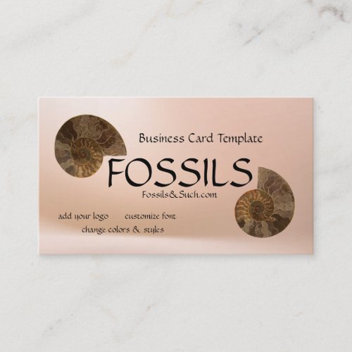 Picture of Ammonites Fossils Business Card