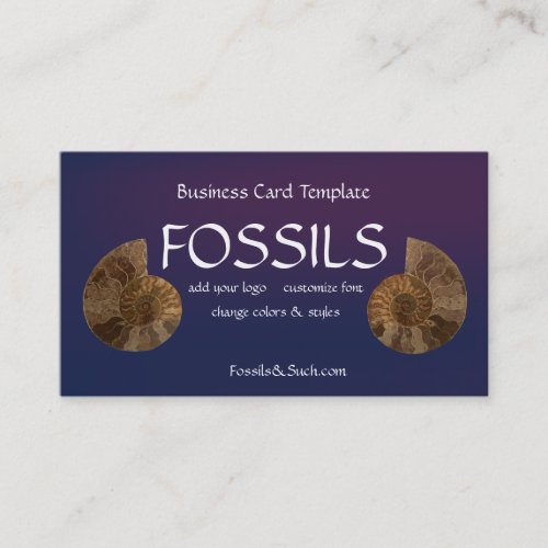 Picture of Ammonites Fossils Business Card