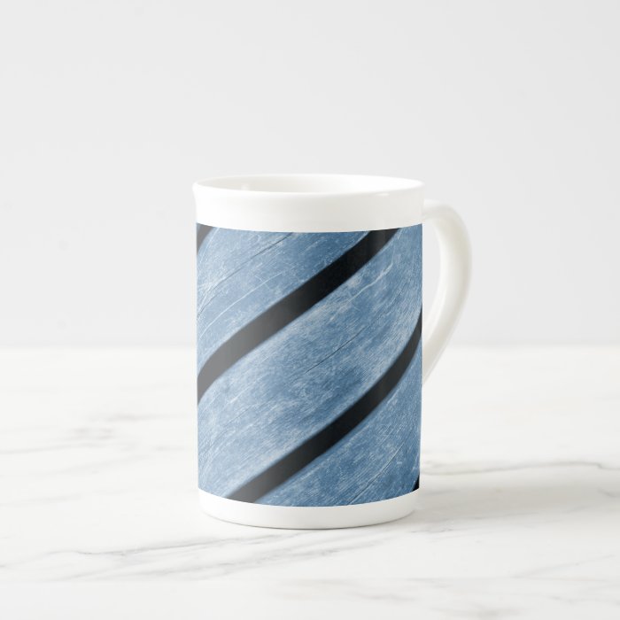 Picture of Blue Wood Planks Porcelain Mugs