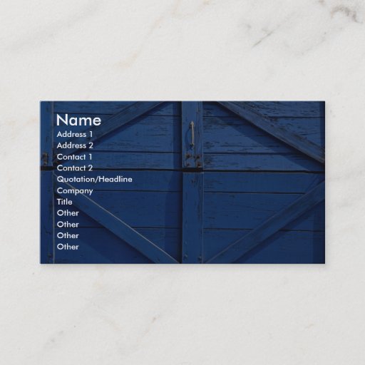 Customizable Picture of Blue wooden door Business Card