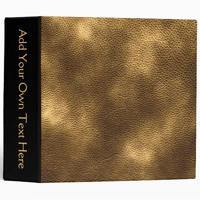 Picture of Brown Leather. 3 Ring Binder (Front/Spine)