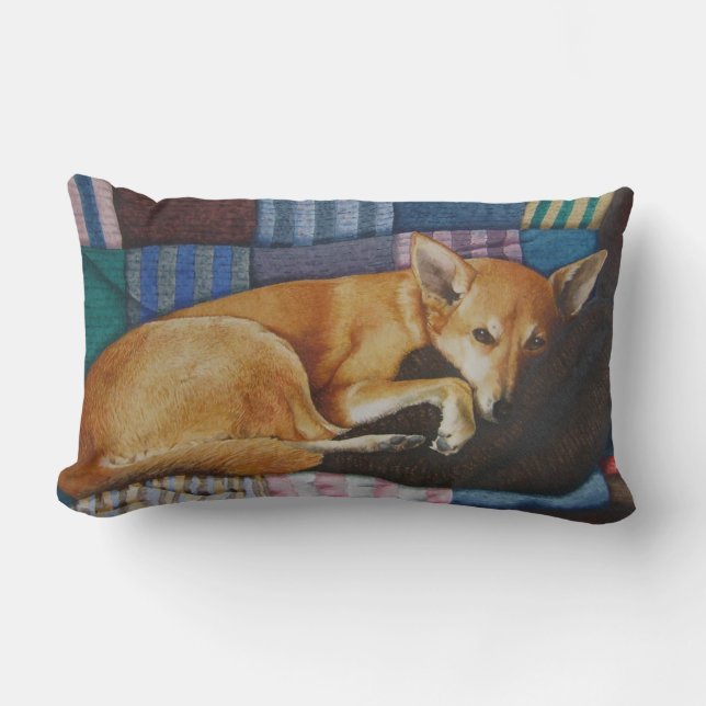 picture of cute labrador retriever dog  lumbar pillow (Front)