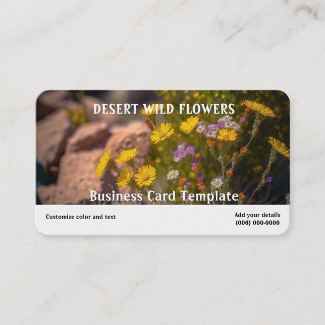 Picture of Desert Wild Flowers Business Card (Front)