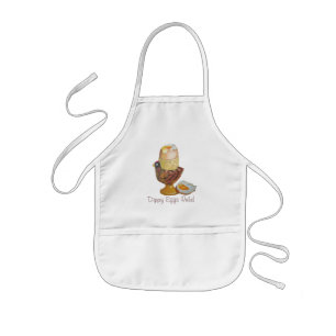 picture of dippy egg in chicken shaped egg cup fun kids' apron