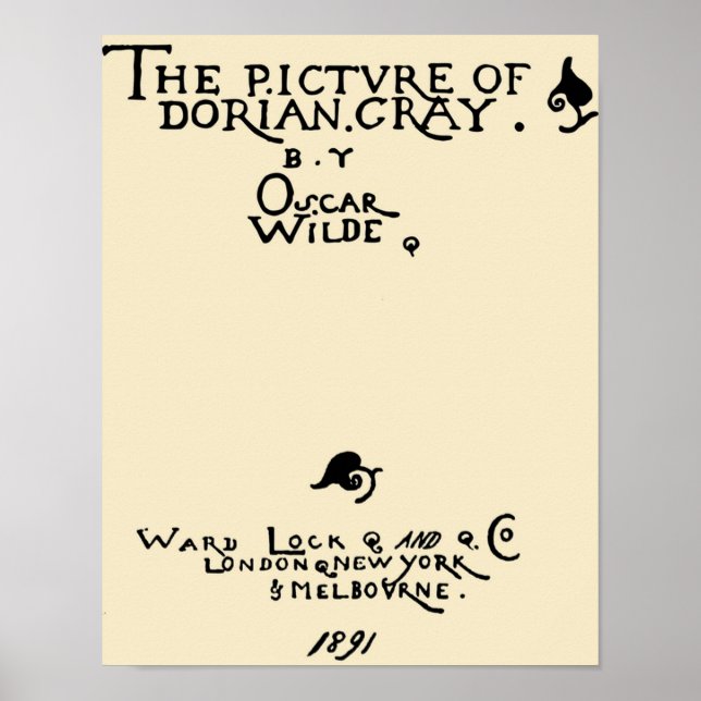 Picture of Dorian Gray 1891 Cover Poster (Front)