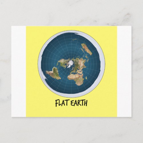 Picture Of Flat Earth Postcard