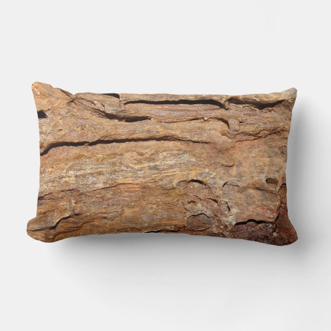 Picture of Fossilized Wood. Lumbar Pillow (Front)