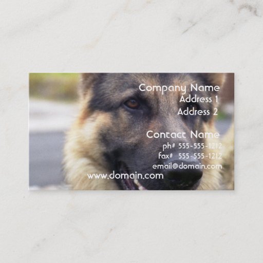 Customizable Picture of German Shepherd Business Card