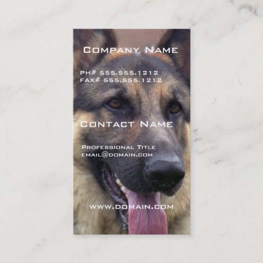 Customizable Picture of German Shepherd Business Card