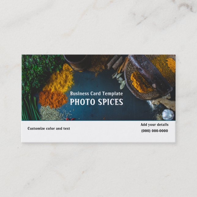 Picture of Herbs Spices Business Card (Front)