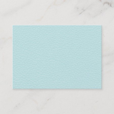 Picture Of Light Turquoise Leather. Business Card