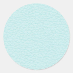 Picture of Light Turquoise Leather. Classic Round Sticker
