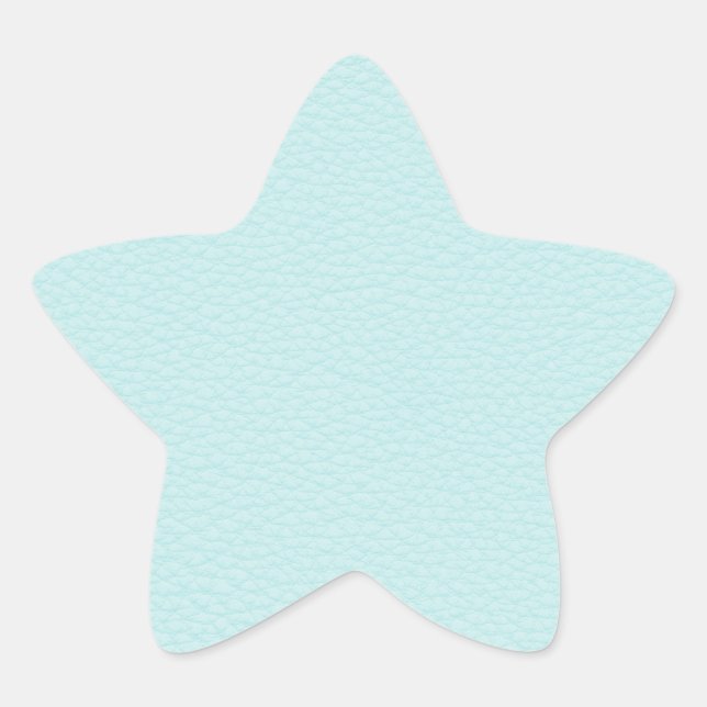 Picture of Light Turquoise Leather. Star Sticker (Front)