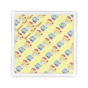 picture of make-up brushes for beauticians acrylic tray