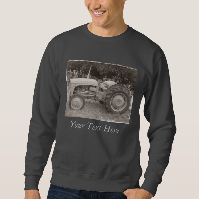 picture of old grey massy tractor  sweatshirt (Front)