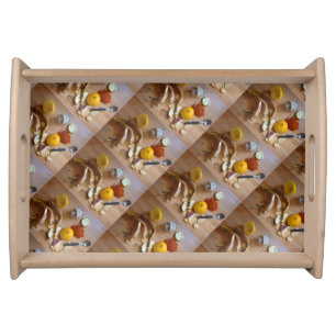 picture of peelings lemon halves after cooking serving tray