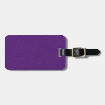 Picture Of Purple Leather. Luggage Tag by Graphics_By_Metarla at Zazzle