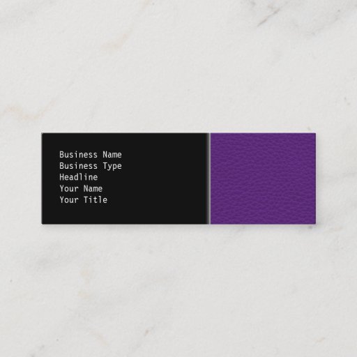 Customizable Picture of Purple Leather. Business Cards